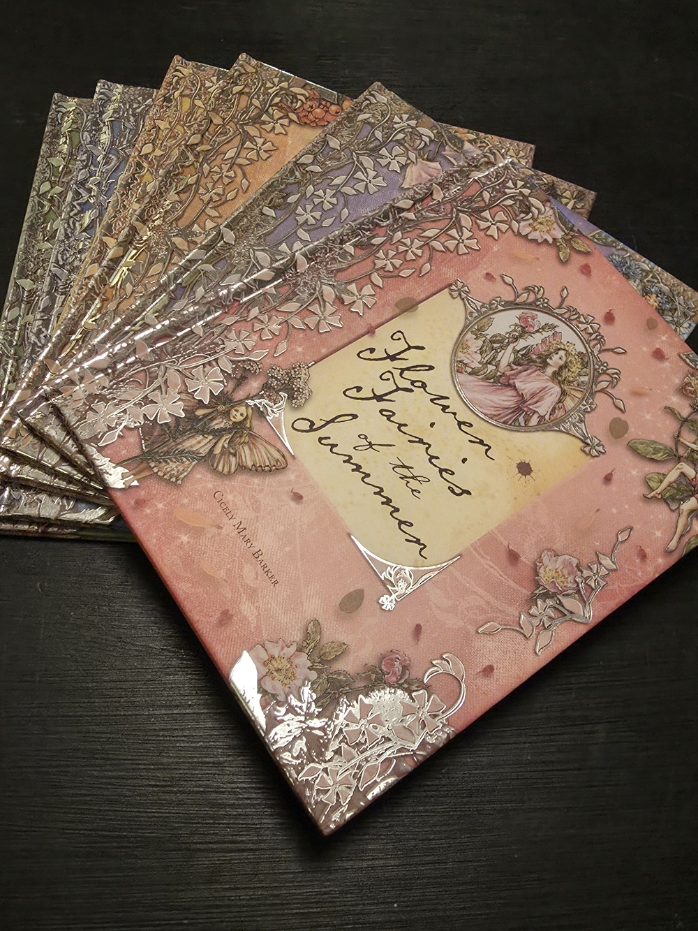 Set of 6 Flower Fairy Hardback Books with Metallic Accents